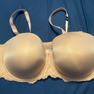 Torrid Beige Lace Trim Bra